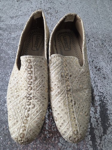 Mens gold indian khussa - mens,