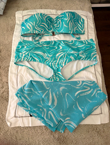 Turquoise white abstract - turquoise,