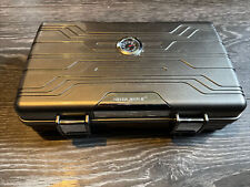 portable cigar humidor silver match