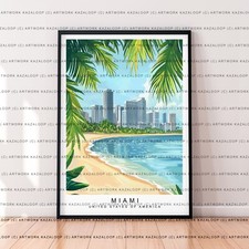 Florida Miami Cityscape Poster