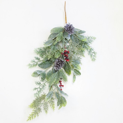 Artificial red berry pine cone - pine,