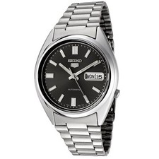 Seiko mens black dial - seiko, 5