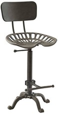 August Industrial Bronze Cast Iron Adjustable Tractor Stool