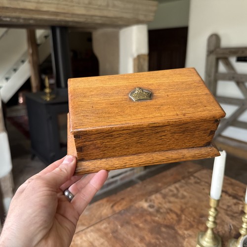 Vintage wood storage box - storage,