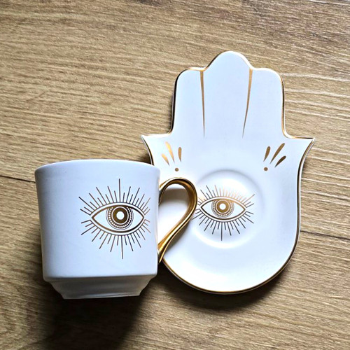 White gold eye - white, ceramic