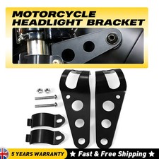 Black motorcycle headlight - 2x,