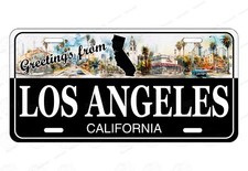 Greetings from LA California Novelty License Plate Auto ATV Motorcycle Bicycle