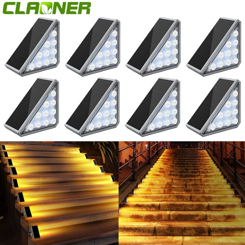 12x led solar step lights - step,