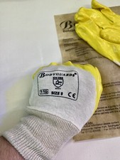 Bodyguards 110 L/W PALM dipped Yellow NiTRiLE Knit wrist Glove