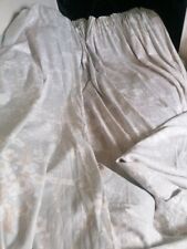  LAURA ASHLEY DOVE GREY BIEGE   WHITE FLORAL LORI CURTAINS 72 " W 86"D