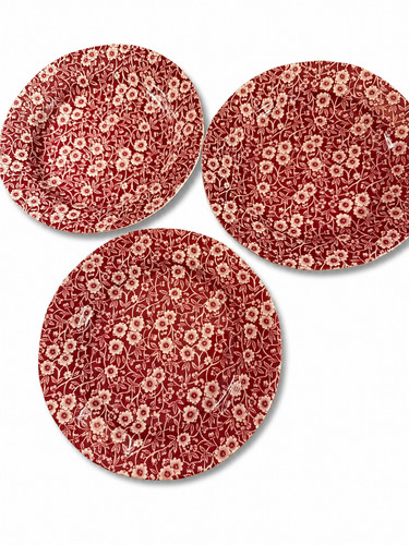 Rare burleigh calico red plate - red,