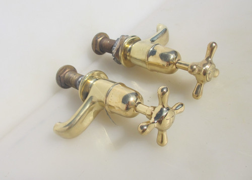 Antique brass taps sink - antique,