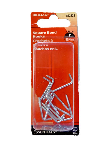 Hillman square bend hooks - square,