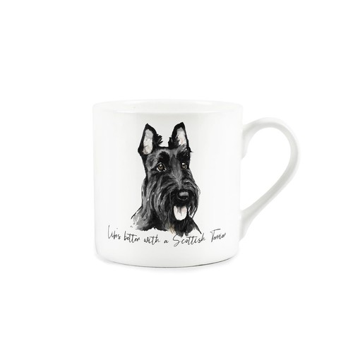 Scottish terrier mug - scottish, bone