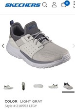 Skechers Mens Relaxed FIT  Solvano Caspian GOGAMAT ARCH Size 7 Light Grey NEW 