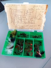 Vintage Fly Fishing Flies Box