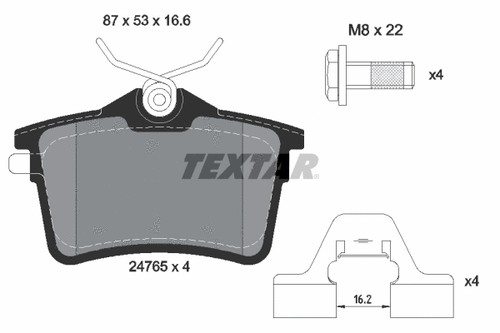 Rear brake pad - brake,
