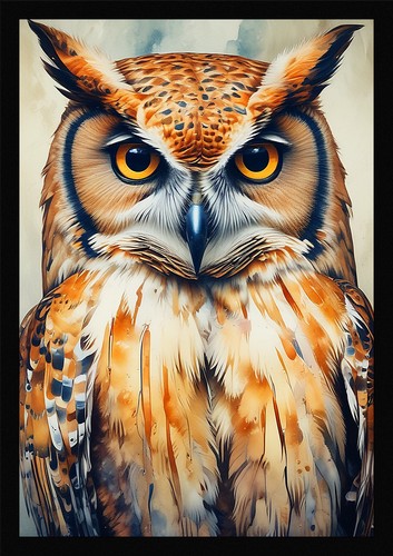 Epic owl framed - framed, art