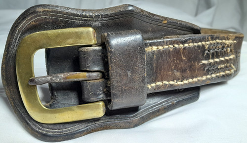 Vintage brown leather belt - vintage,