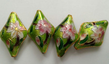 4 Diamond Cloisonne Beads