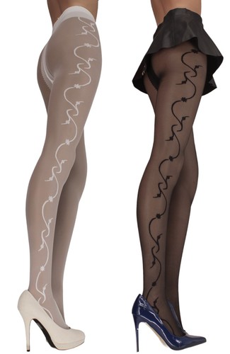 Patterned tights ann denier - tights,