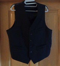 Primark Black Waistcoat Size Large - Suitable for Bagpipes, Wedding, Kilt