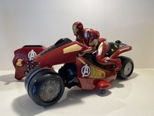 Marvel Age of Ultron RC U Command 20725 Iron Man Motorcycle Toy - Used