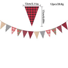 Tartan Bunting Red Black Plaid