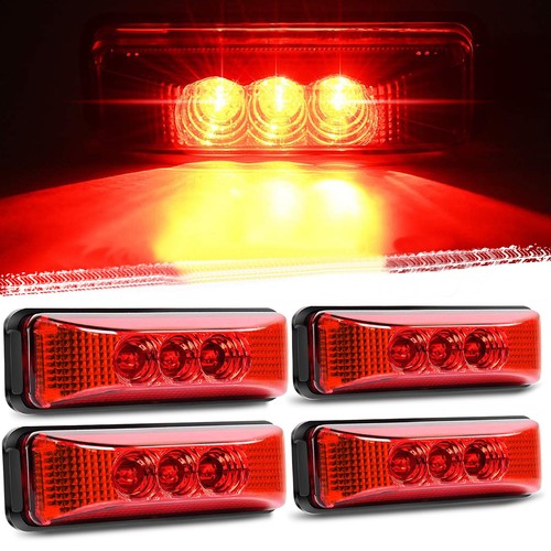 Red led side marker lights - red,