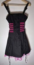 Tripp NYC Dress Y2K Cyberpunk Goth Rave Pink & Black Size S