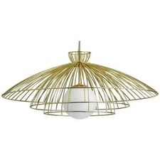 Habitat Kiso Opal 3 Tier Pendant Shade - Brass
