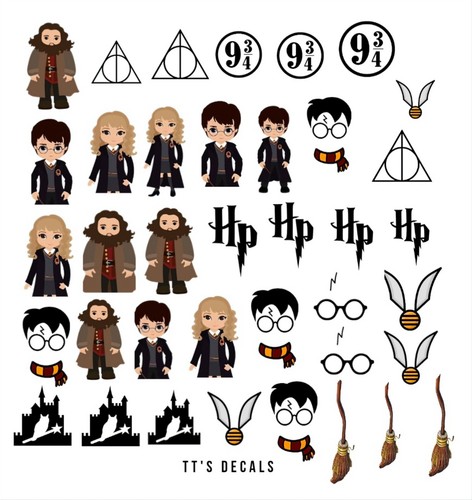 Harry potter nail art - potter, water