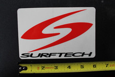 Surftech Surfboards Epoxy Tuflite Clear Red Black V45B Vintage Surfing STICKER