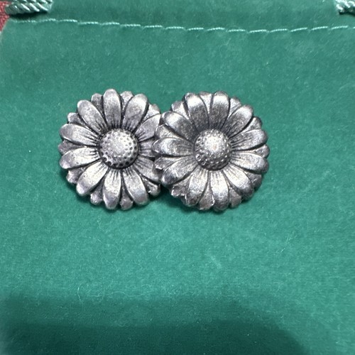 Two metal flower buttons - flower,