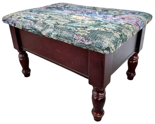 Storage footstool tapestry - footstool,