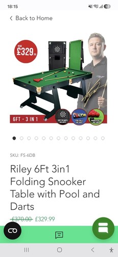 Riley 6ft 1 folding - 6ft, 3-in-1