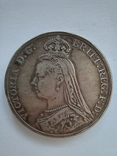 1891 silver crown - coin, queen