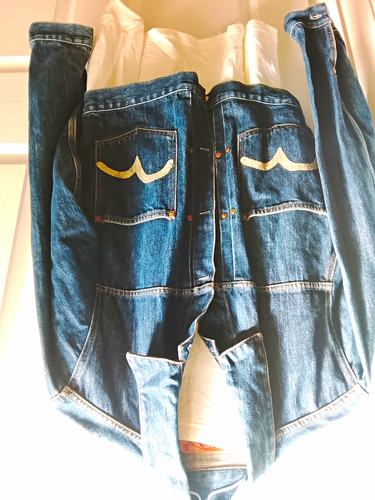 Evisu men blue denim - denim, jacket
