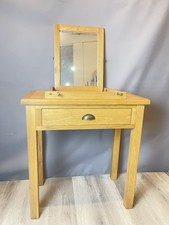 Wiltshire Vanity Dressing Table BedRoom  Mirror Makeup Desk Drawer Solid Oak