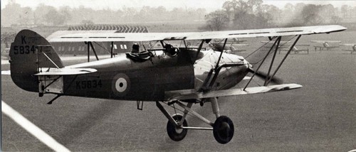 Hawker hart trainer k5834 - hawker,