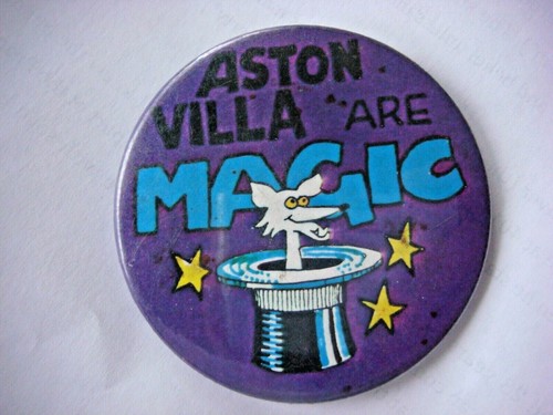 Vintage tin pin badge aston - badge, "