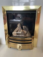 Gold/brass Gas Fire Front (fret) And Magnetic Frame (Fire Not Included)