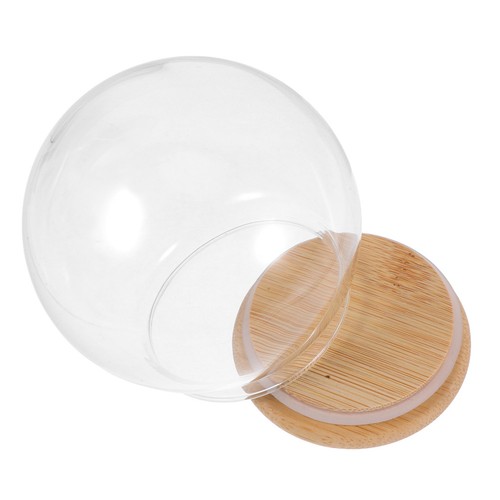Clear glass dome cloche with - dome,