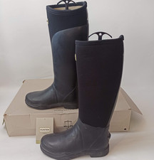 Hunter Balmoral Equestrian Neoprene Stretch Boots Boxed - Black - Size 5 UK