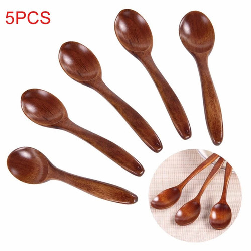 5pcs wooden spoon bamboo - wooden,