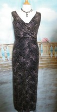 Evening Dress 10 Black/Rose