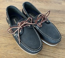 Timberland Classic Leather Deck Boat Shoes - Navy - Ladies UK 6