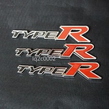 3x Black Red TYPE-R Silver