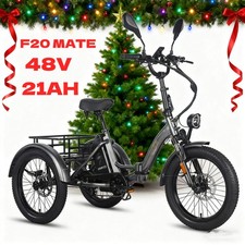 21AH FAFREES 20in Electric Tricycle 48V Folding 3 Wheel E-Trike E-Cargo Bike UK