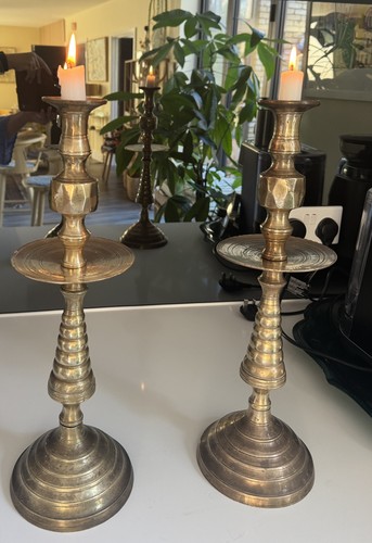 Handsome pair bohemian brass - pair,